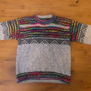 Multicolor sweater alpaca wool